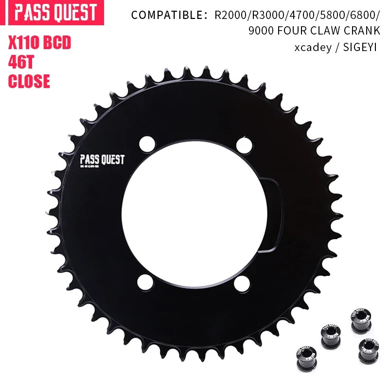 1X110 BCD Road Bike Single Chainring 4-bolt for AERO Axs Chain for SHIMANO 4700