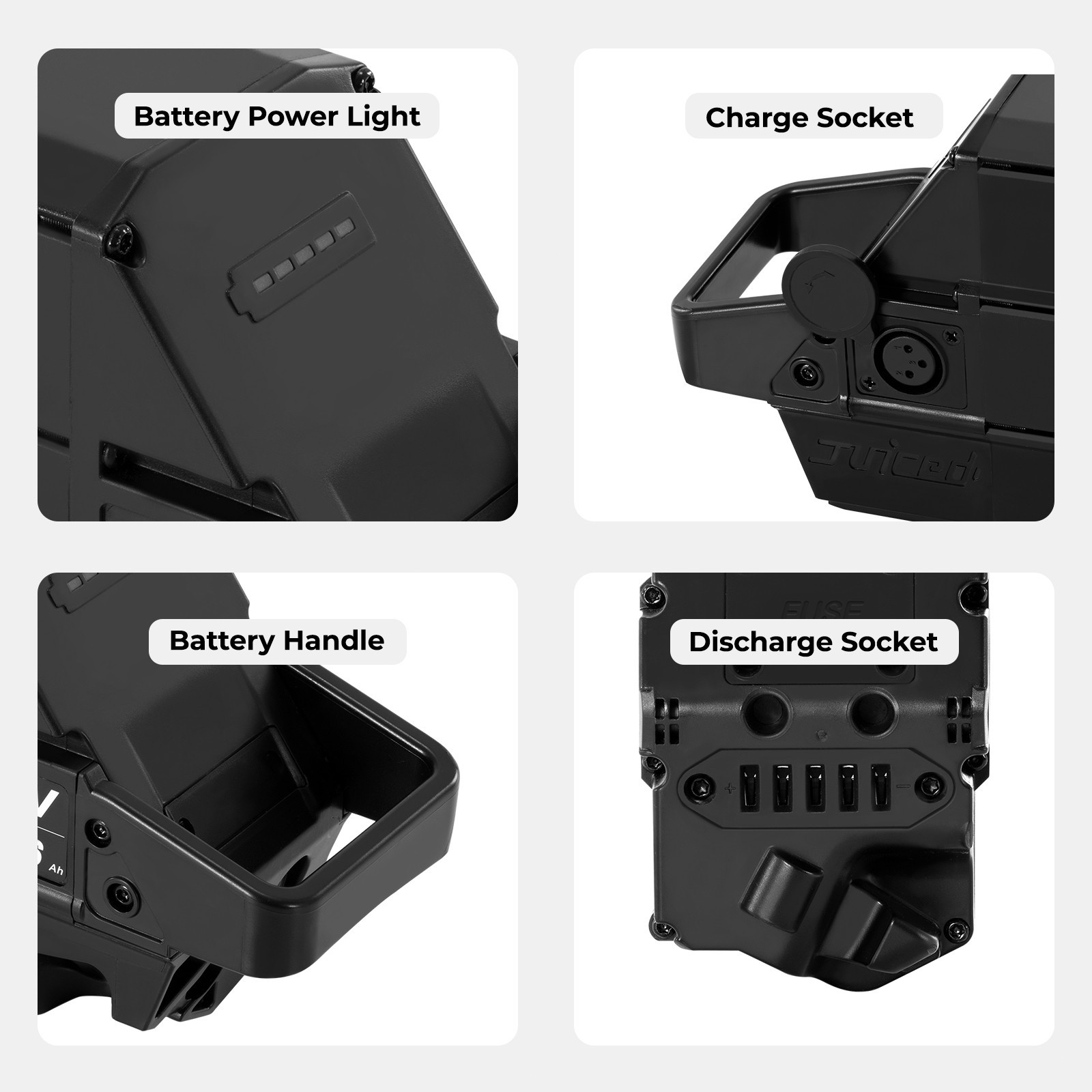 Juiced Ebike Battery 52V 19.2Ah Powerful Electric Bike Battery