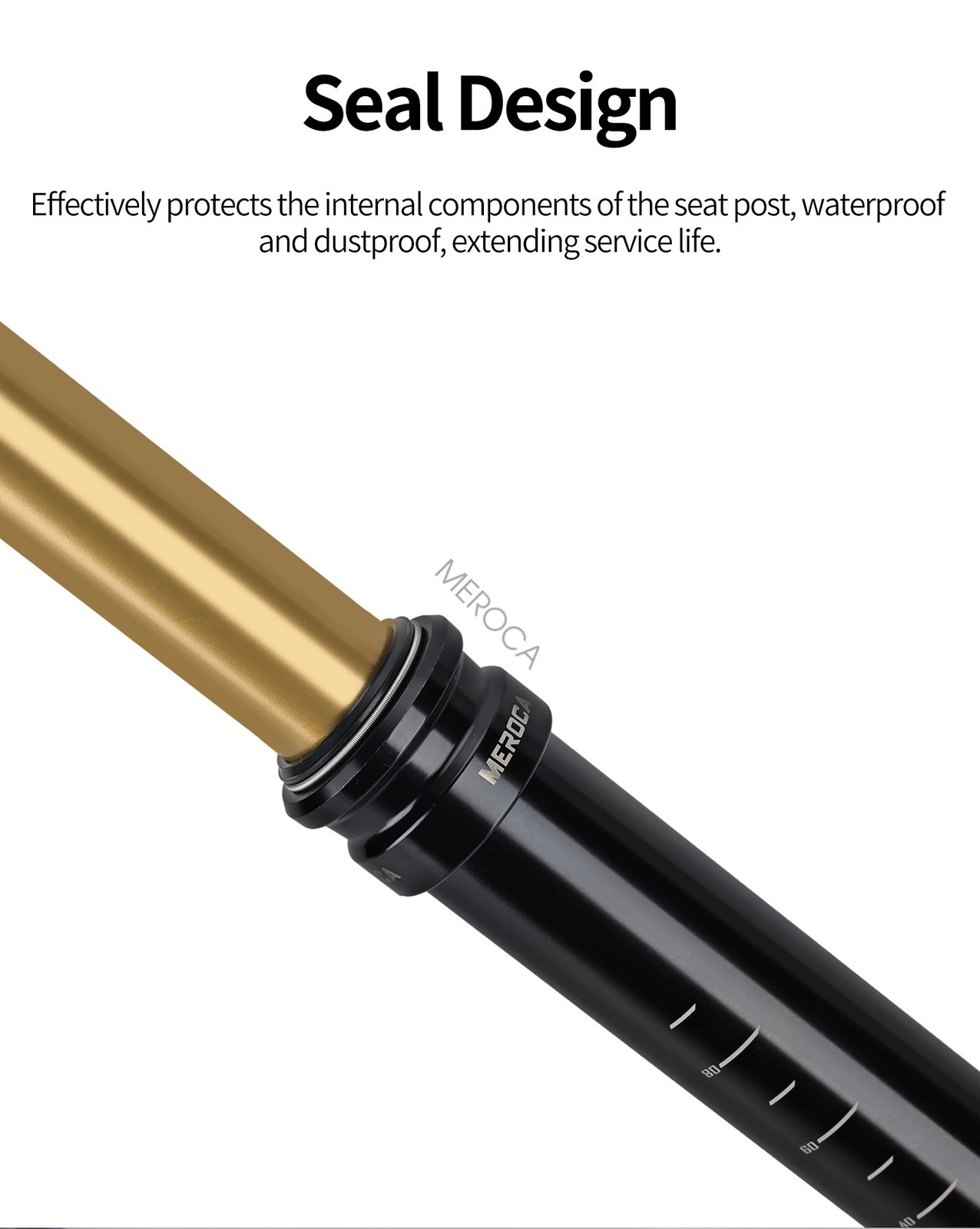 MEROCA Mountain Bike Dropper Bicycle Seatpost 27.2/30.9/31.6mm w/ Remote Control