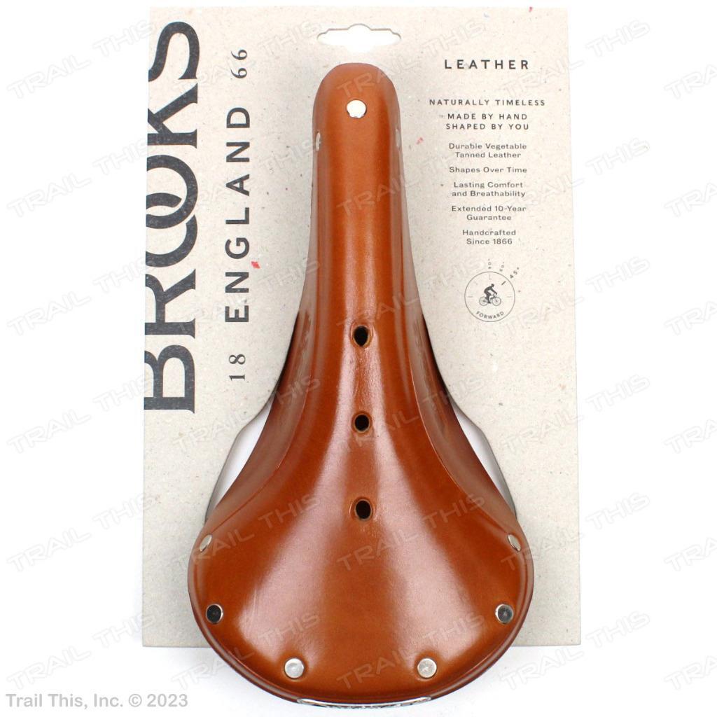 Brooks B17 Narrow – Honey – Classic Leather Bicycle Saddle with Black Rails