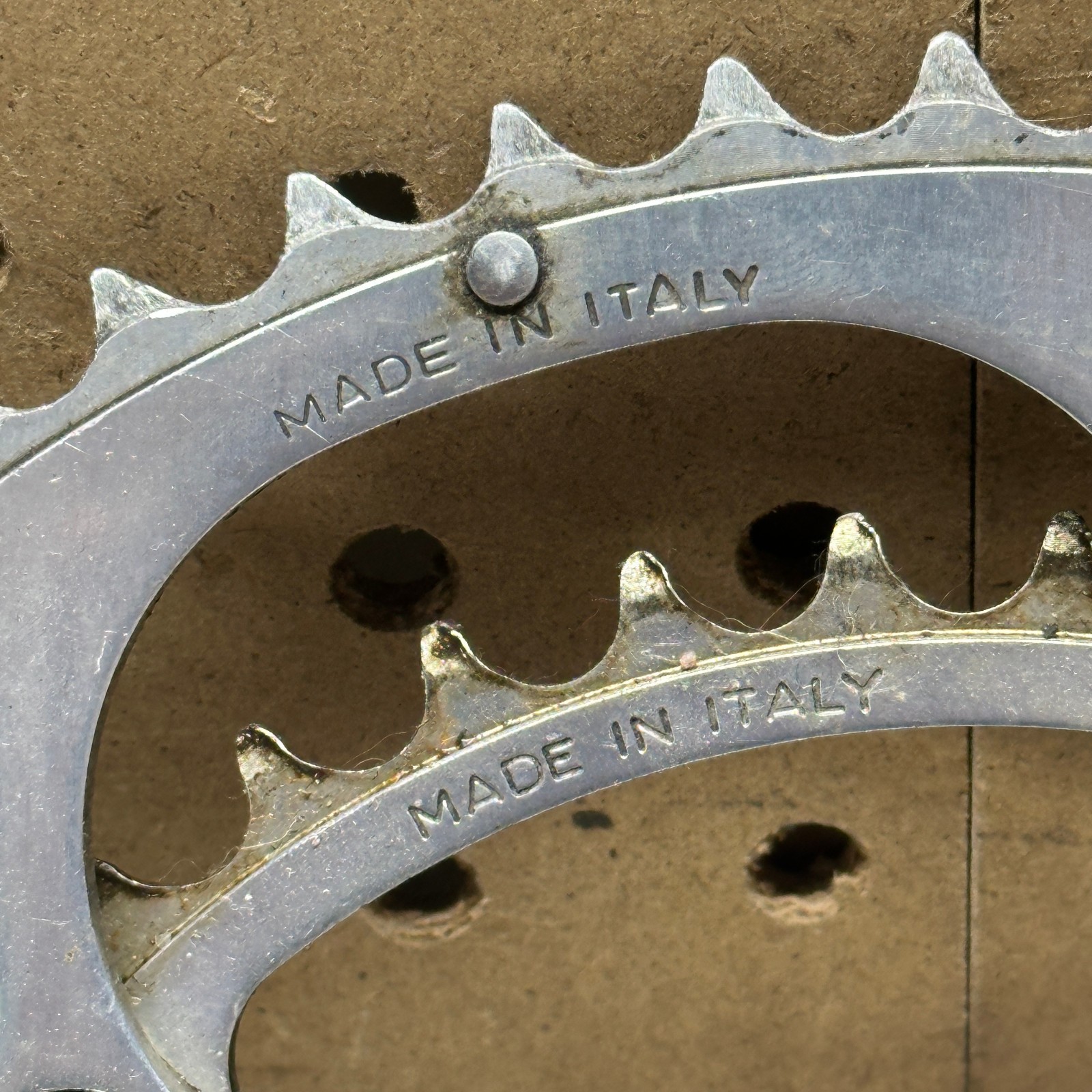 Vintage Campagnolo C Record Crankset 53/39 Tooth 180mm Cranks Italy Double Road