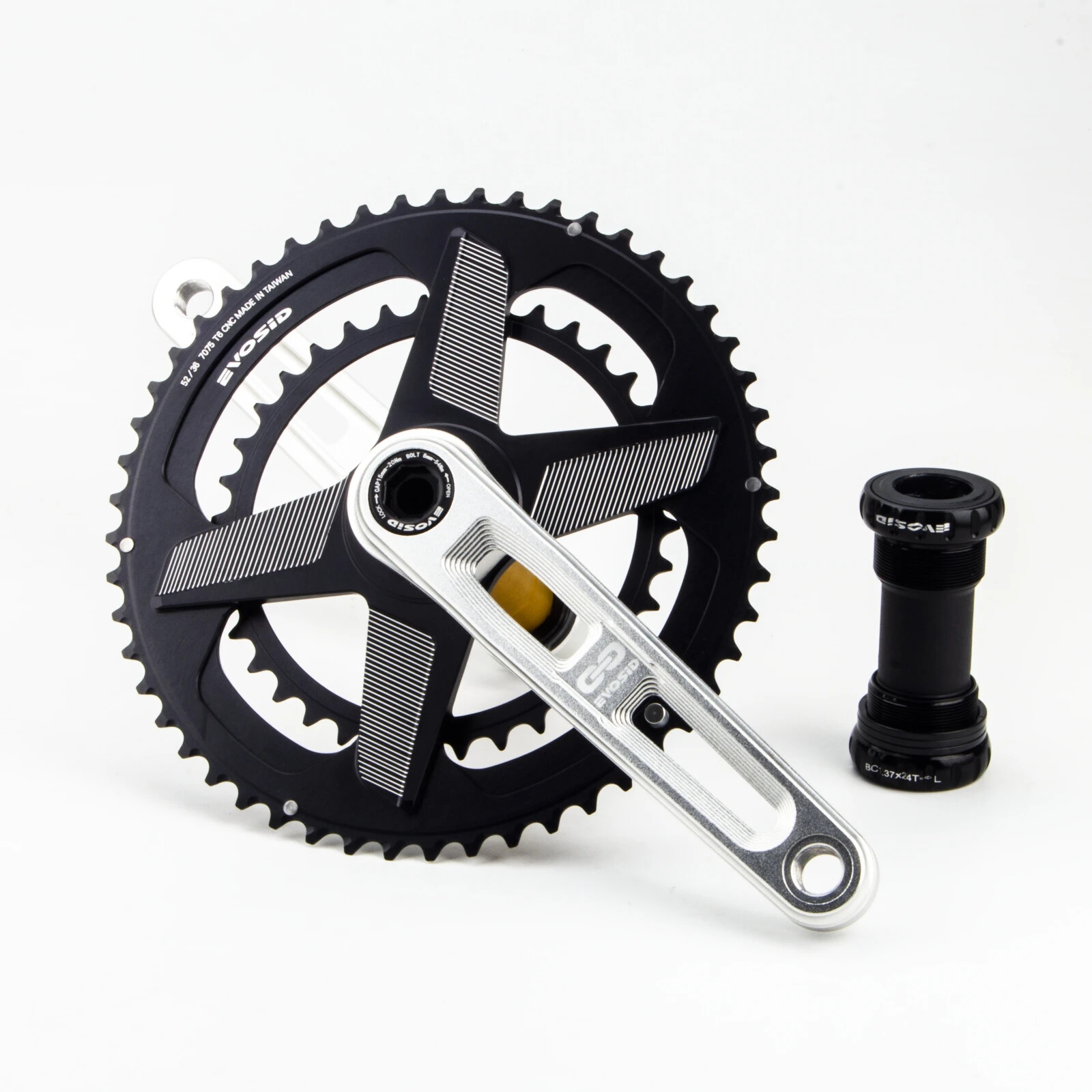 165mm Folding Road Bike Crank 52-36T 12 Speed 2X Chainring with Bracket Crankset
