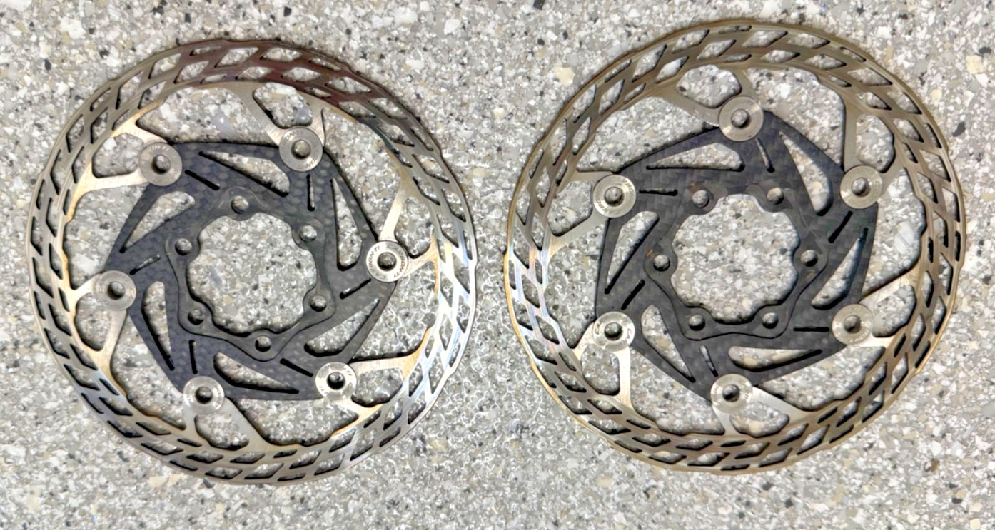 Carbon Ti 140mm Disc Rotor ~68g – 6-Bolt – Centerlock Compatible – PAIR of 2