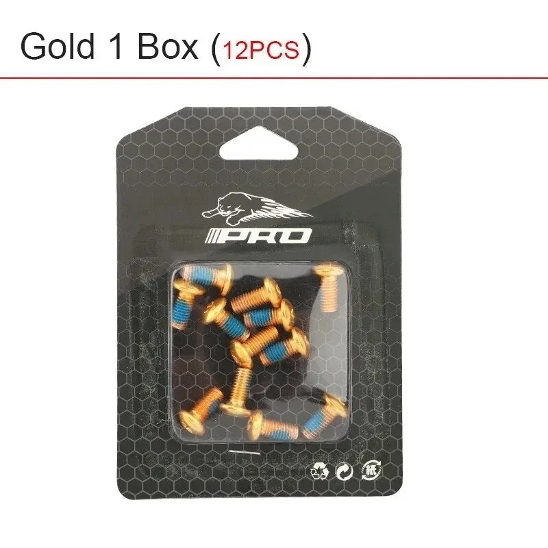 12Pcs MTB Disc Brake Rotor Screws T25 Alloy Steel Bicycle Fixing Bolts Set