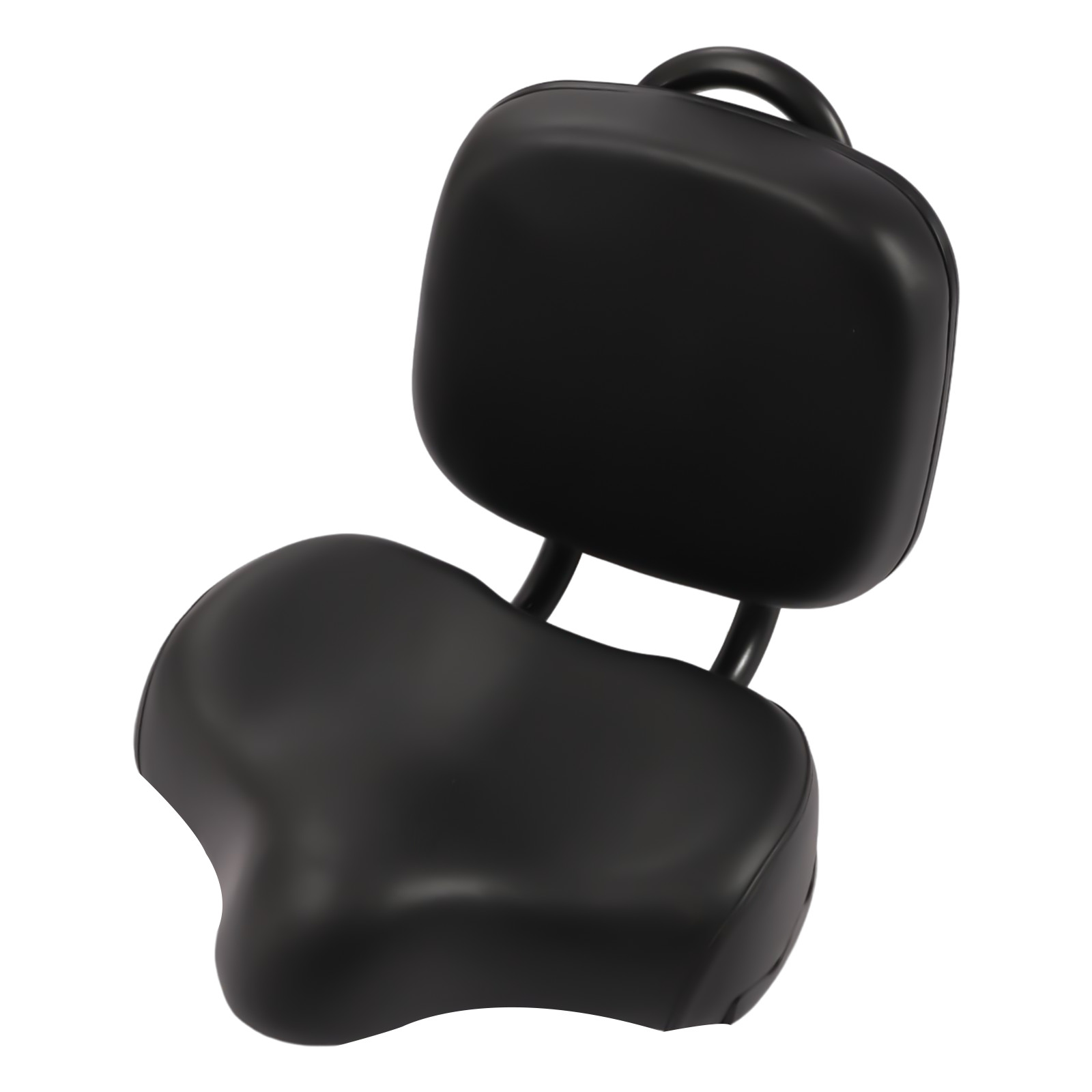 Bike Saddle Seat + Backrest Bicycle Extra Wide Comfort Leather Cushion Soft Pad