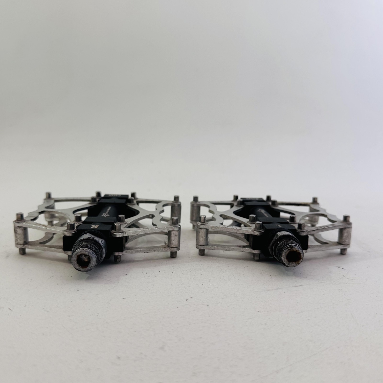 RockBros Palin Platform Bike Pedals Silver Black 9/16 In Flat MTB BMX CNC A80