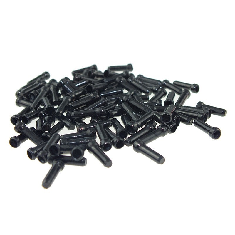 1.1cm*0.3cm Cable End Cap 100PCS Shift Brake Gear Tip Ferrules Aluminum Parts