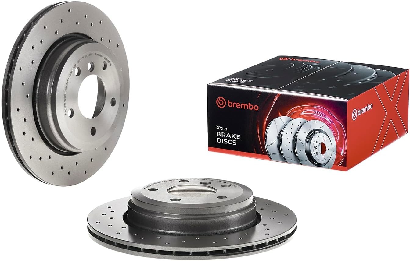 09.9425.1X Xtra UV Coated vented drilled Rear Brake Rotor BMW/BMW (BRILLIANCE) O