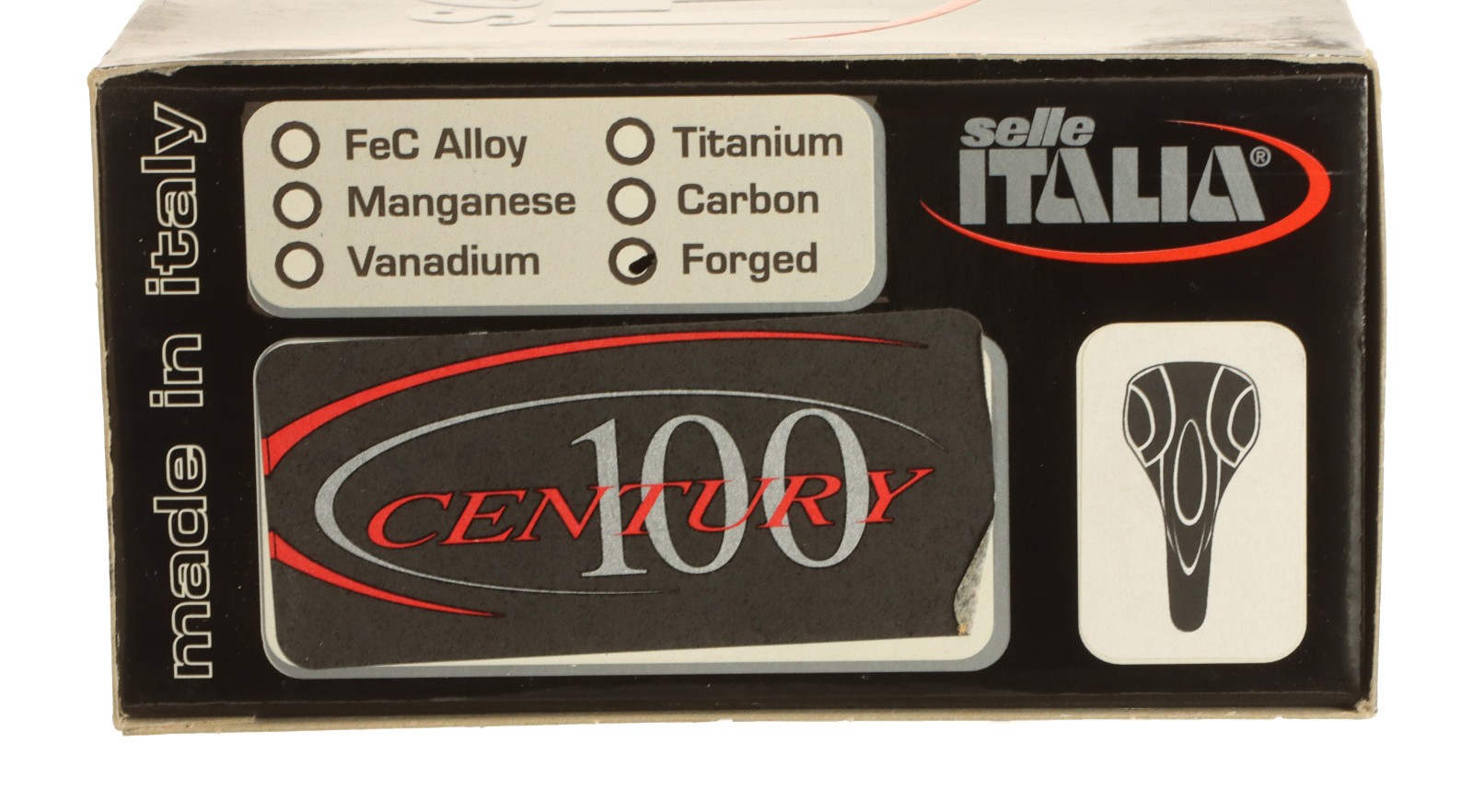 Selle Italia Genuine Gel Century 100 Saddle Forged Rails 7×9 Black NIB NOS NEW