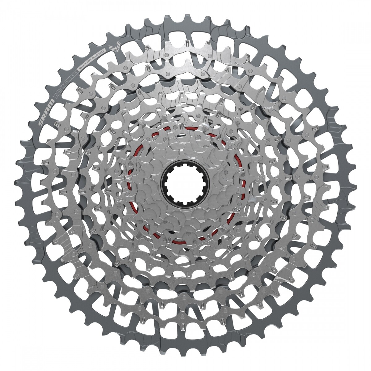 SRAM GX Eagle T-Type XS-1275 Cassette – 12-Speed, 10-52t, For XD Driver, Silver