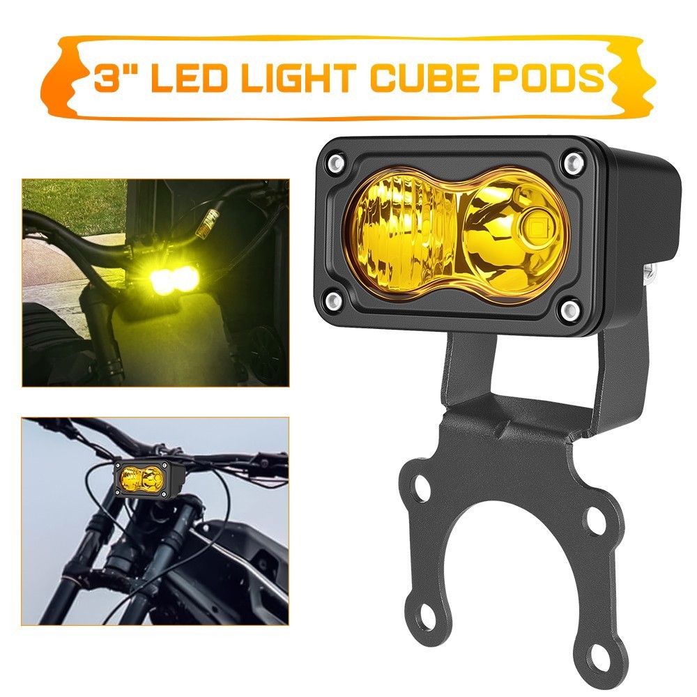 Plug&Play E-Bike LED Headlight LED 2000LM w/Bracket For Aventon Rad Power Bikes