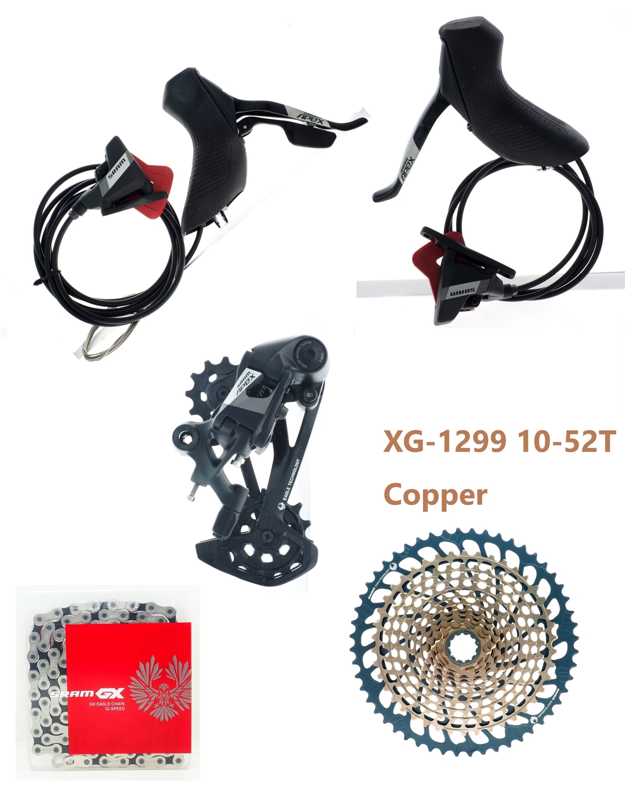 SRAM APEX 1×12 Eagle Mechanical Shifter/Rear Derailleur/CN/CS Groupset READ