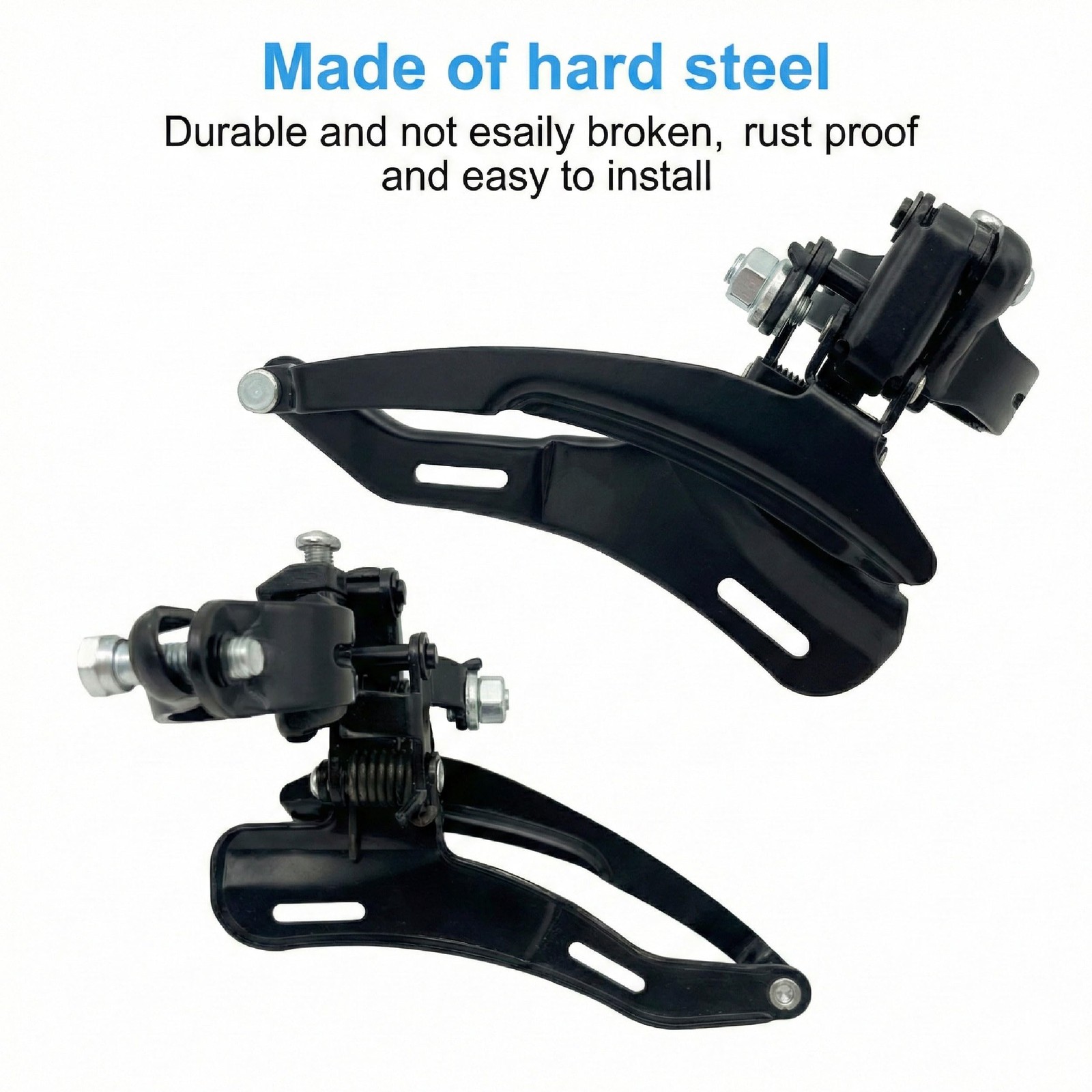 Universal Bike Front Derailleur 3 Speed Top Pull Bottom Clamp Shifter Gear