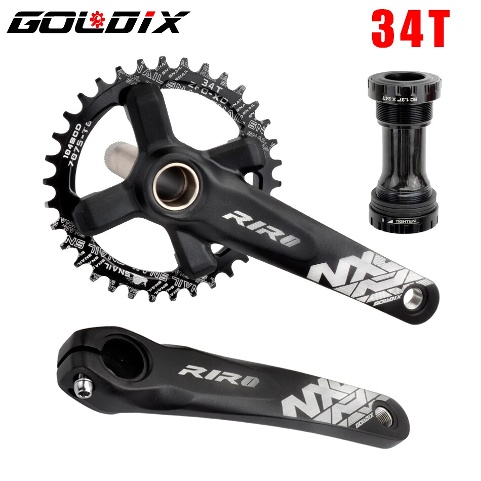 MTB Bike Crankset Hollow Integrated Crank 104BCD 32 34 36 38 40 42T Crankset BB