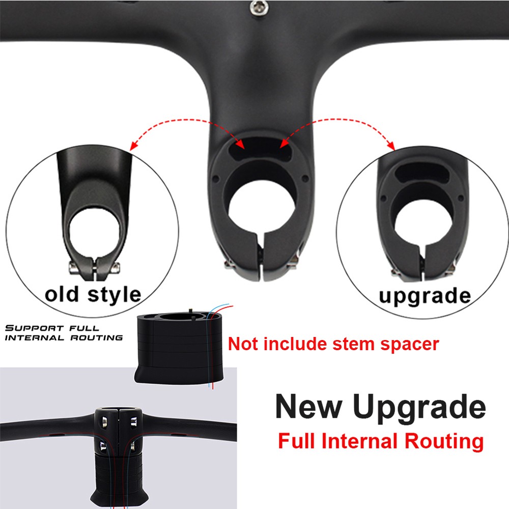 1-1/8″integrated carbon handlebar with stem inner routing Drop Bar USA stock