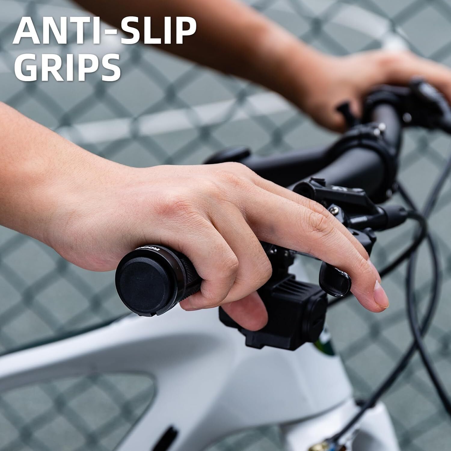 4Pcs Anti-Slip Double Lock On Bike Grips for BMX,MTB,Beach Cruiser,Folding Bike