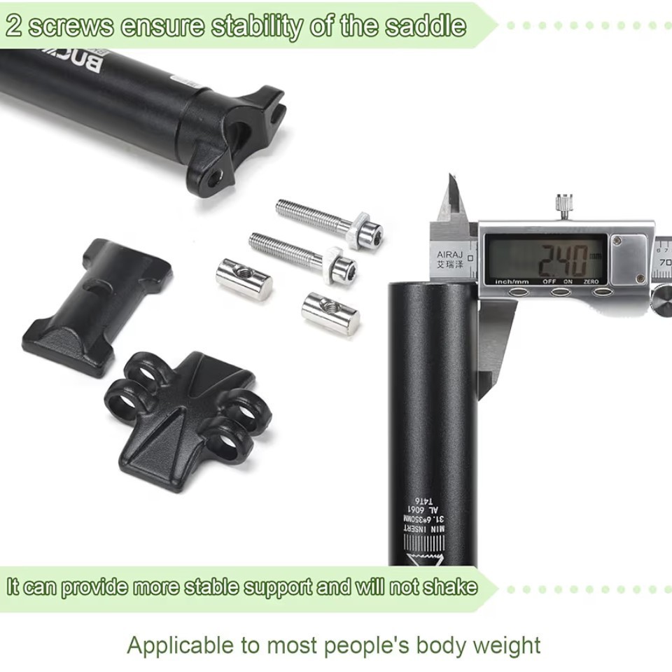 BUCKLOS 30.8mm Bike Seatpost 350mm Aluminum Alloy Road MTB Seat Tube Road Bike