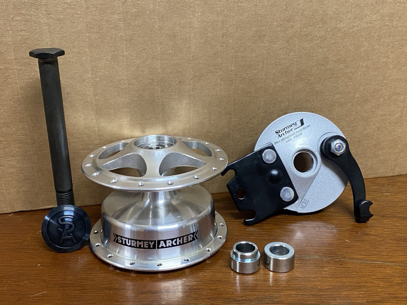 Sturmey Archer X-SD 70mm Front Drum Brake Hub Kit Solid Axle 32H Silver *Rare*