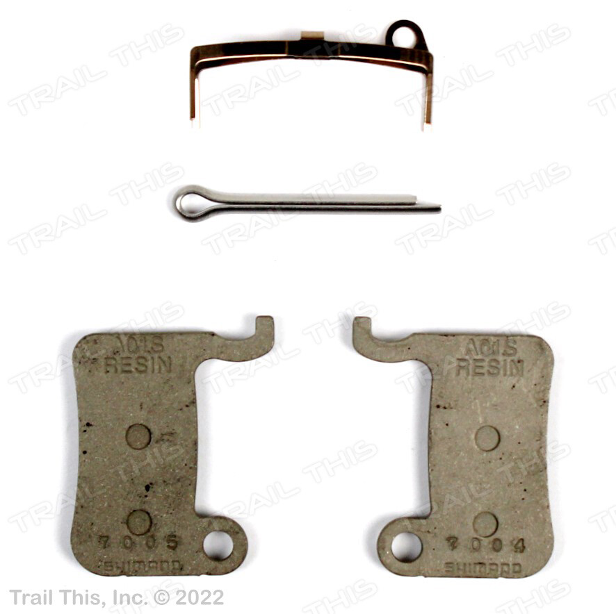 Shimano A01S Bulk Resin Disc Brake Pads with Spring fits XT XTR SLX Deore Alfine