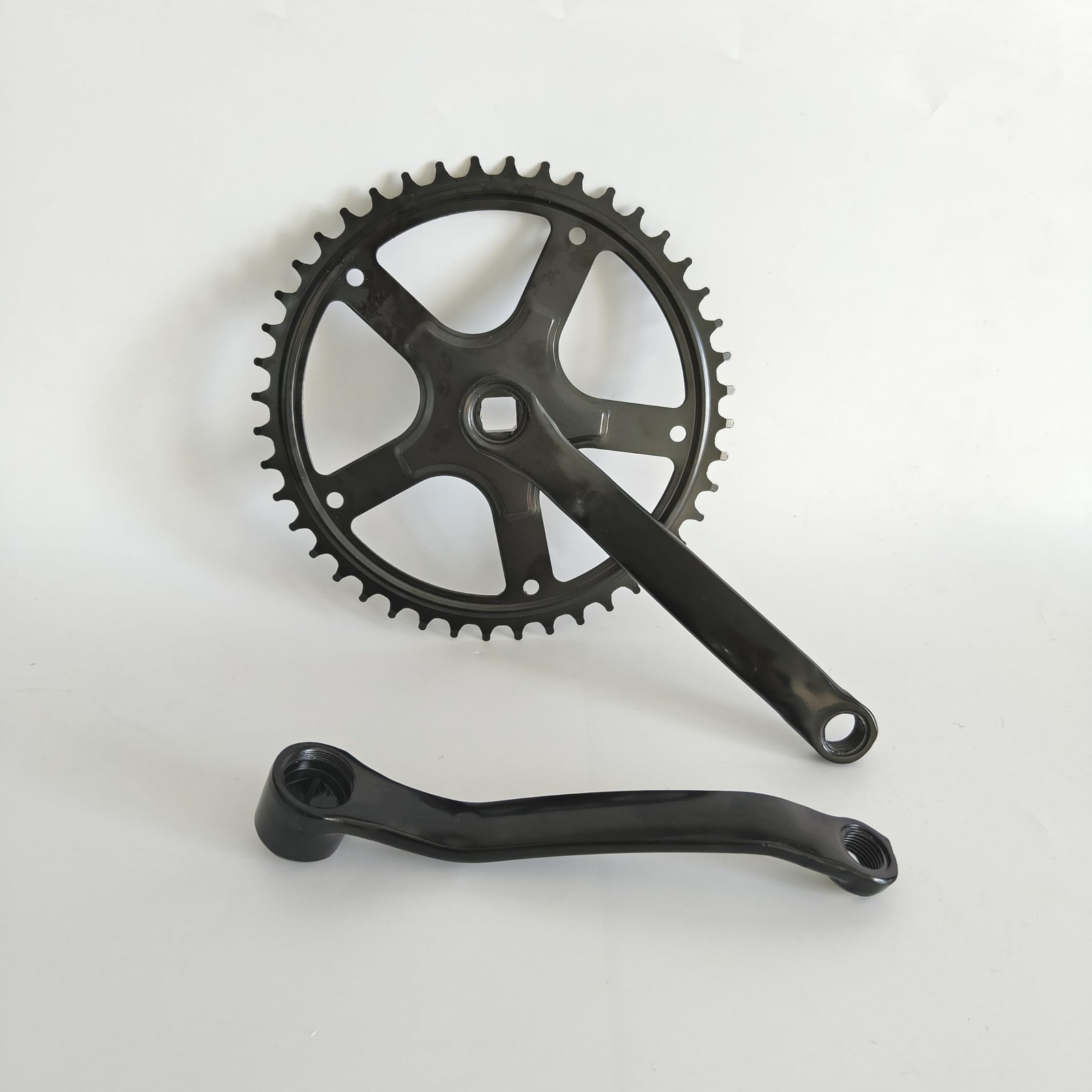 Bicycle Crankset Single Speed 36T 40T 44T 170mm Steel Chainwheel Black