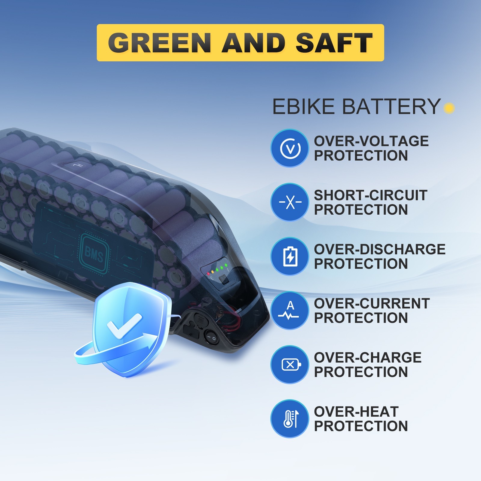Electric Bicycle 48V 10Ah Hailong Lithium Ebike Battery F o 0-1000W 4Pin/5Pin