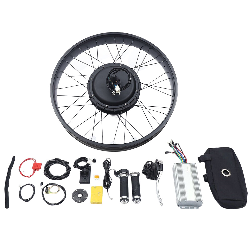48V 1500W 26 inch LCD Fat Snow Tire Electric Bicycle E-Bike Rear Wheel Hub Motor