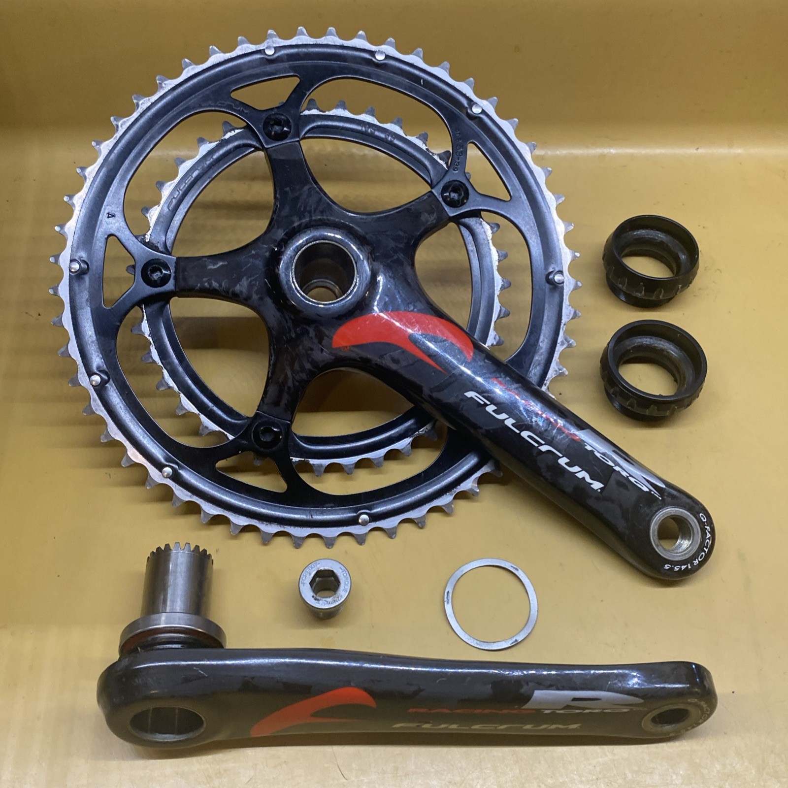 Fulcrum Racing R Torq Carbon 170mm Double 53/39t 130BCD Crankset Bottom Bracket