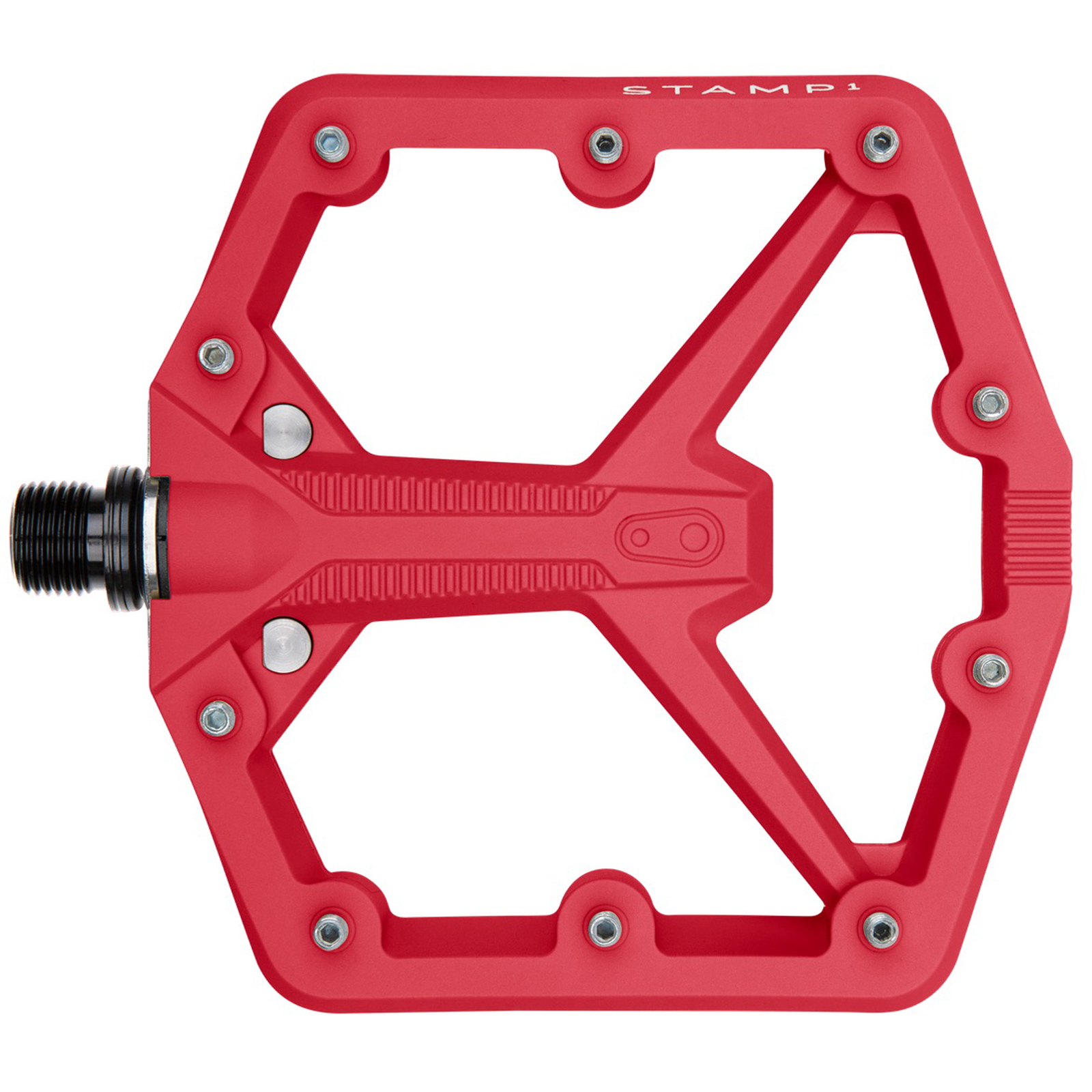 Crank Brothers Stamp 1 Gen 2 Pedals – Platform Composite 9/16″ Red Large