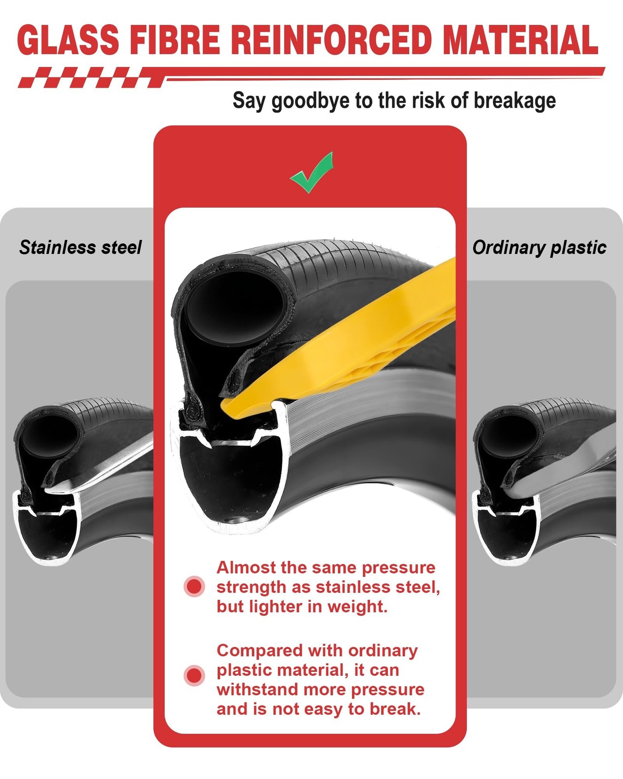 Bike Tire Levers, Ultra Strong Tire Levers Don’t Hurt The Tire, Non-Slip and …