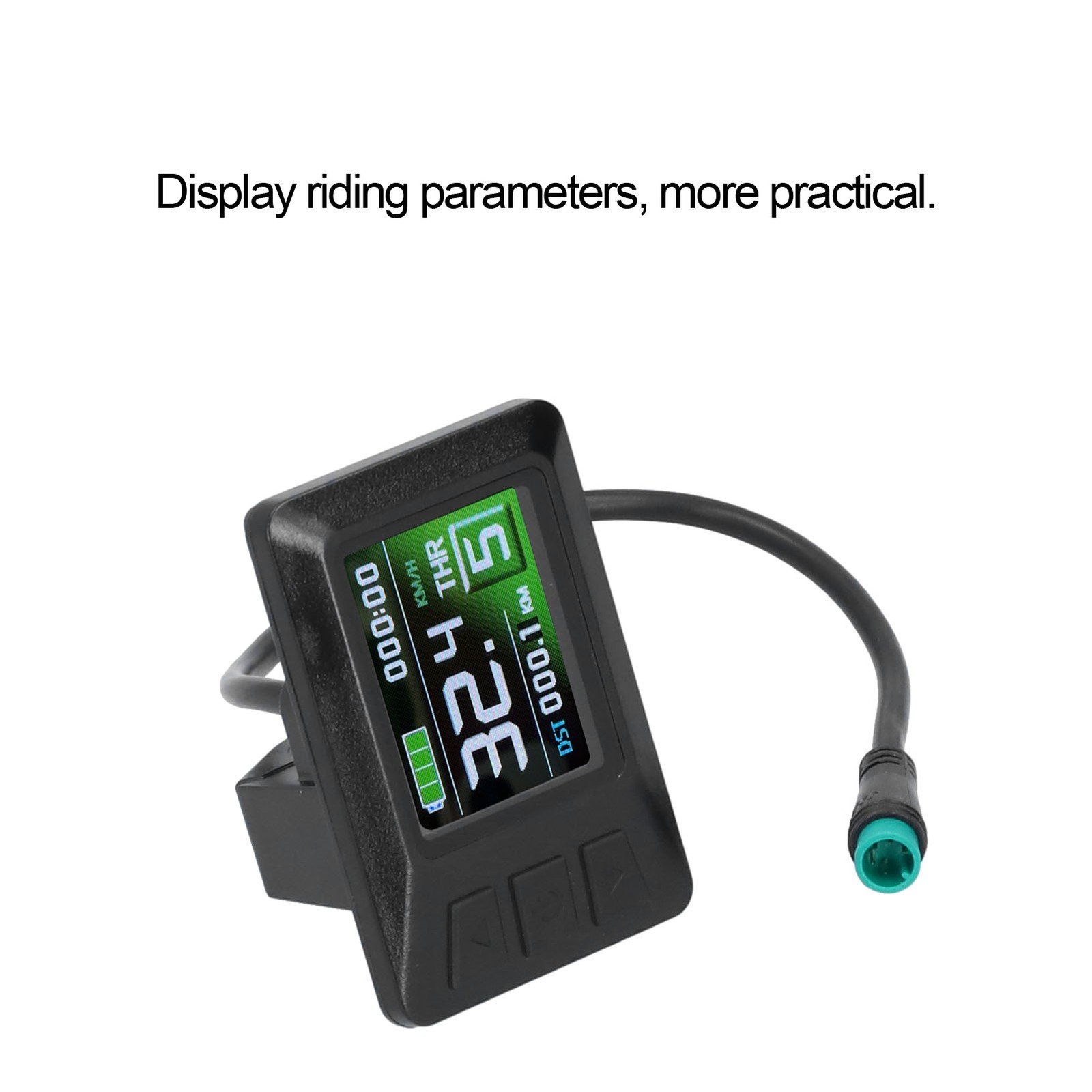 24V/36V/48V LCD7C Color Screen Instrument Electric Bicycle Battery Display With
