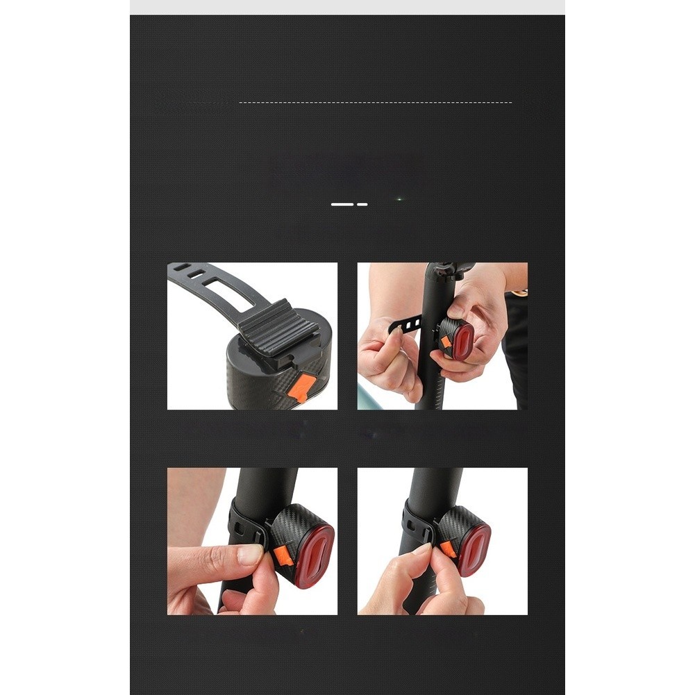 USB Rechargeable Bike Light Set 200M Range IPX4 Waterproof For FOR All Weather