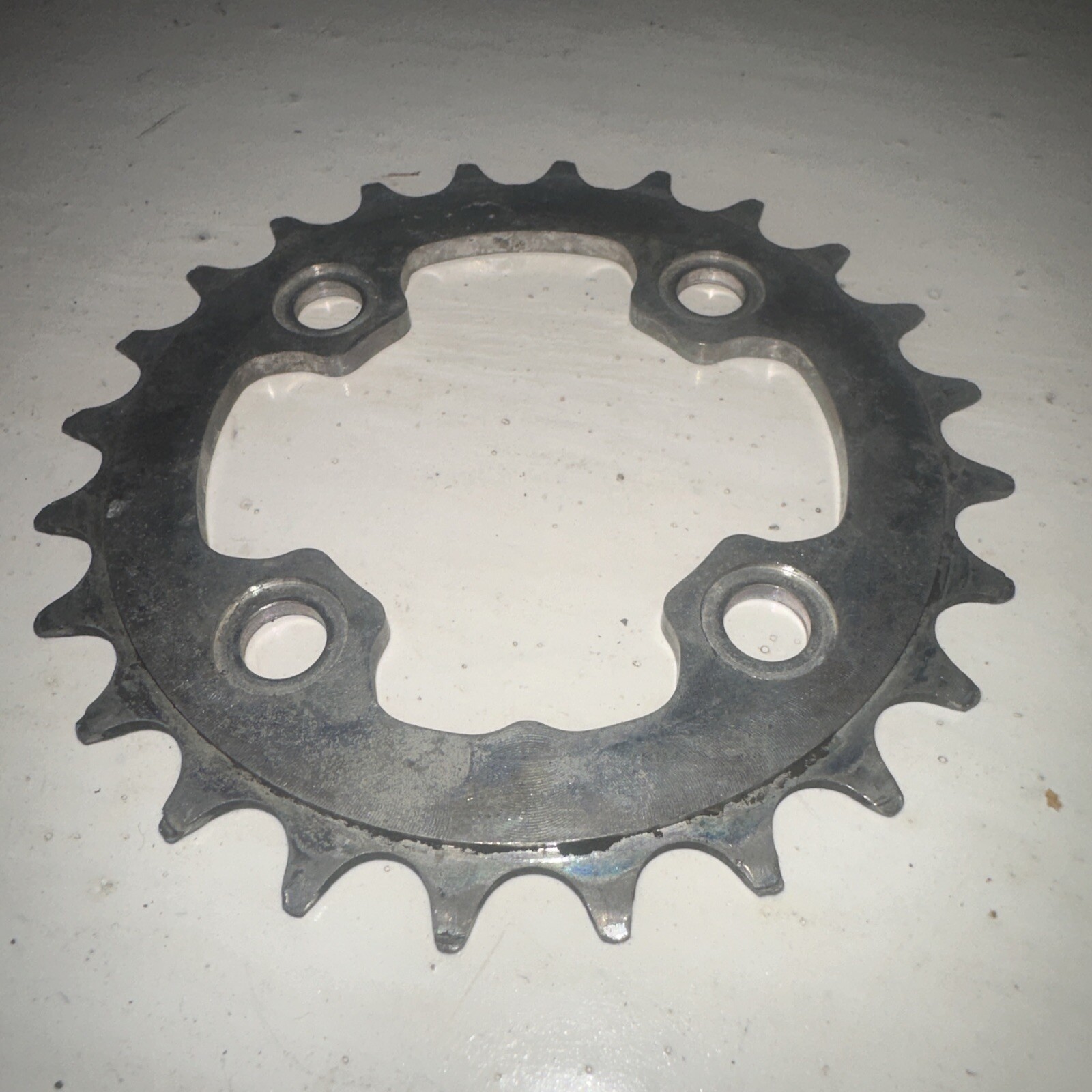 BlackSpire 6424 Chainring 24 Tooth 64 mm BCD 24t Silver Alloy Four Bolt 9 Speed