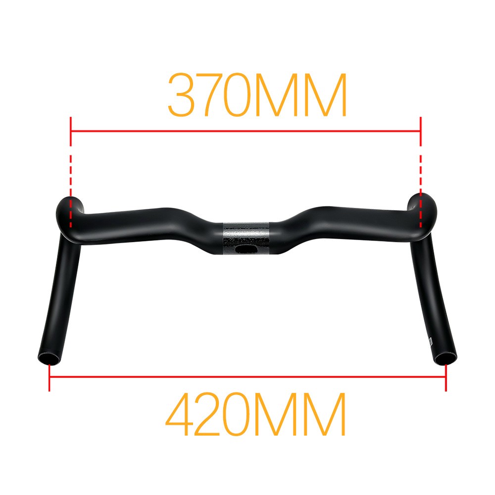 Carbon Fiber Rise Bar Road Bike Handlebar Gravel Bicycle Drop Bar 31.8mm Black