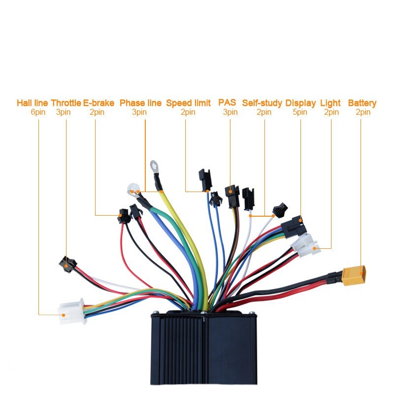 Three model Controller E-bike&E-trikes 40A 48V/52V/60V/72V 1000-2000W Sine-wave.