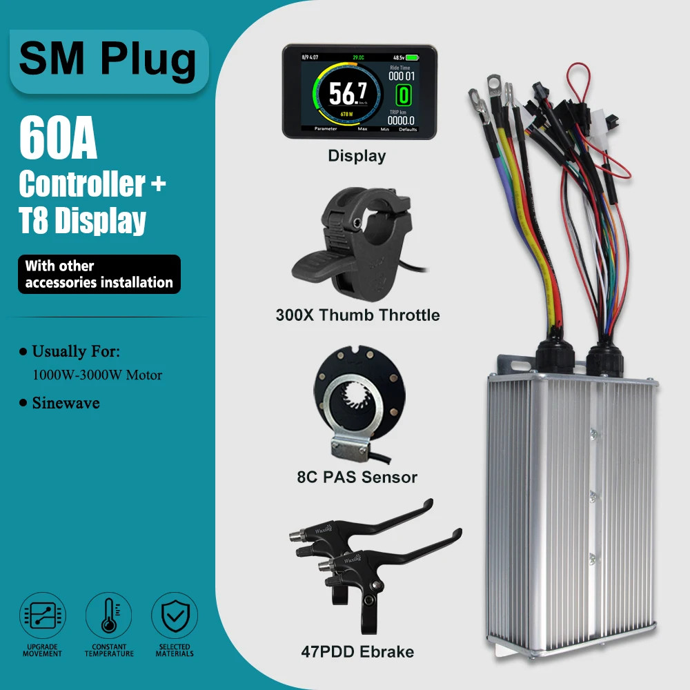 Three-Mode Controller Sine Wave with LCD Display and Learning Function 17-60A
