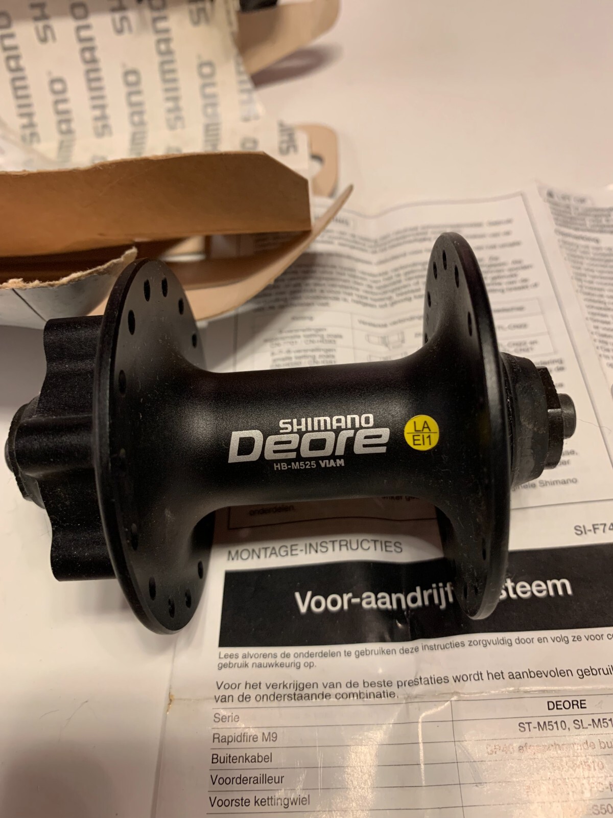 Shimano Deore Front Hub HB-M525 36 Holes 100MM 9Sp NOS