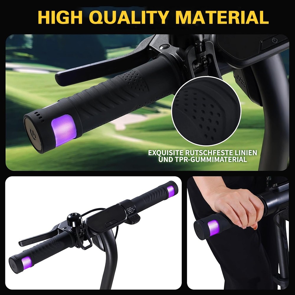 12 LED Models Rechargeable Handlebars Grips Shockproofed Bike Handlebars Grips