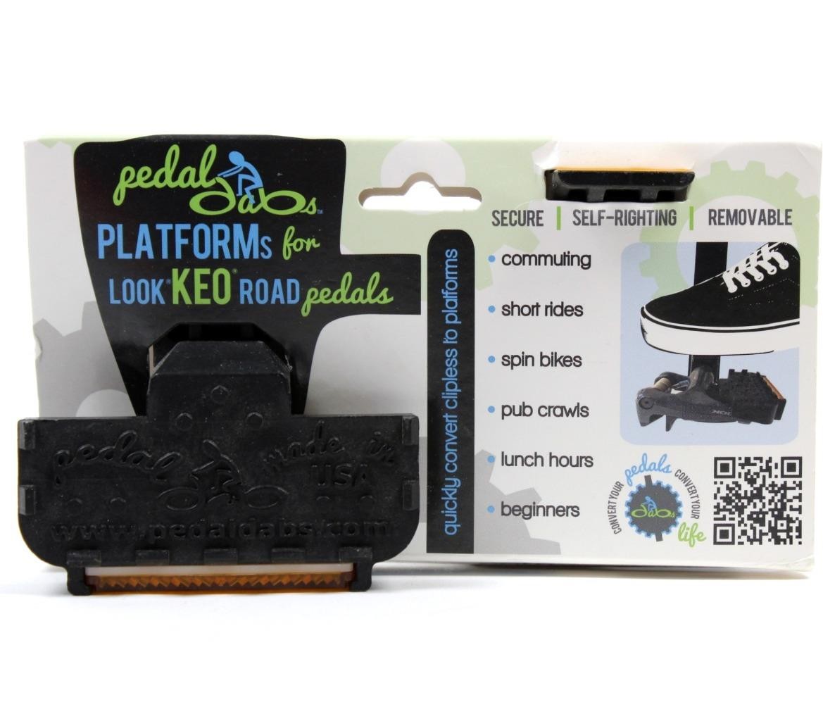 Pedal Dabs Bicycle Platforms for Look Keo Road Pedals Black with Reflectors NOS