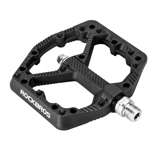 Rockbros 2021-12A black nylon cycling pedals with cleats