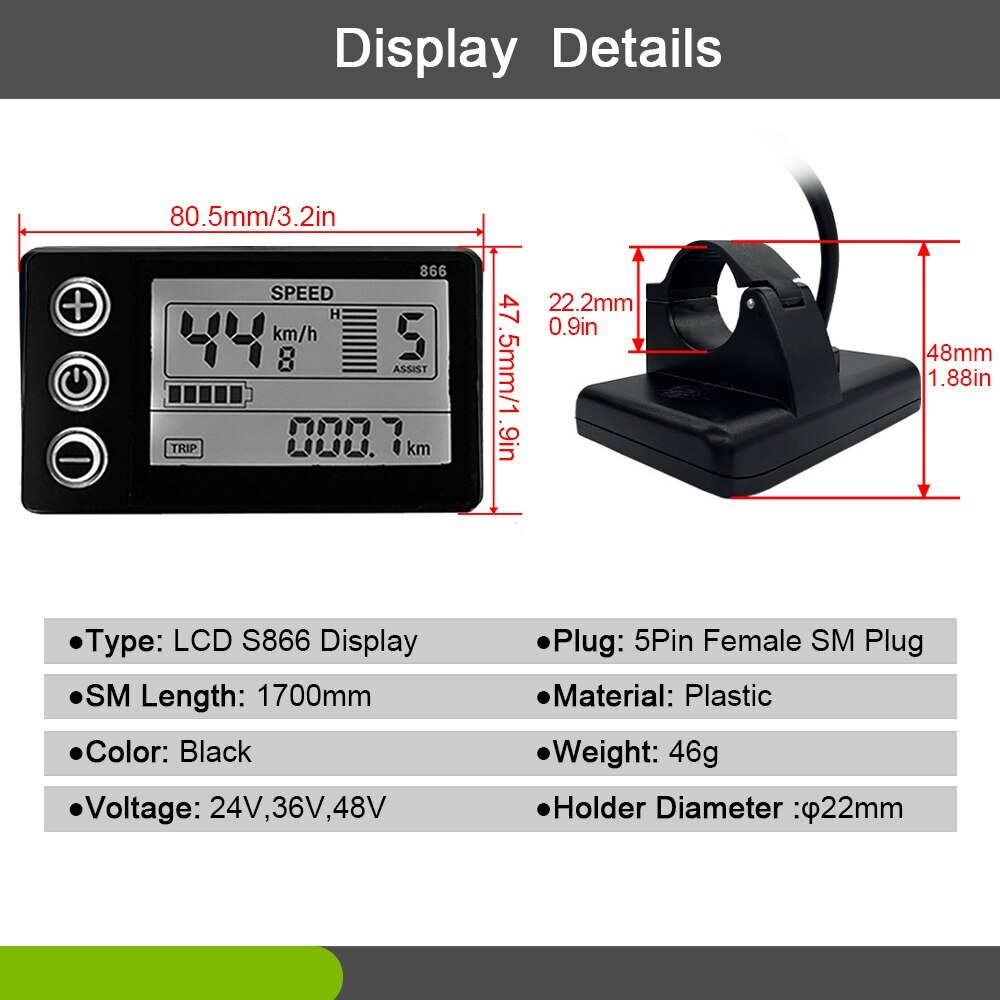 36V 48V 15-35A E-bike Controller Kit with Display for Electric Bike Parts