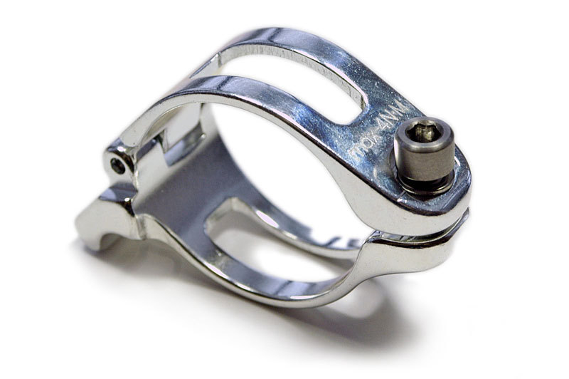 OMNI Racer Front Derailleur Adapter Clamp Shimano Dura Ace Ultegra 34.9mm SILVER
