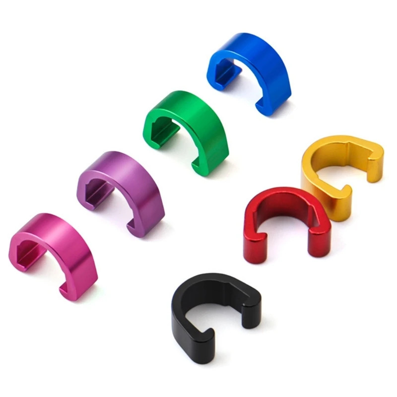10pcs Bike Brake Cable Clips Aluminum Alloy C-Clip Guide MTB Road