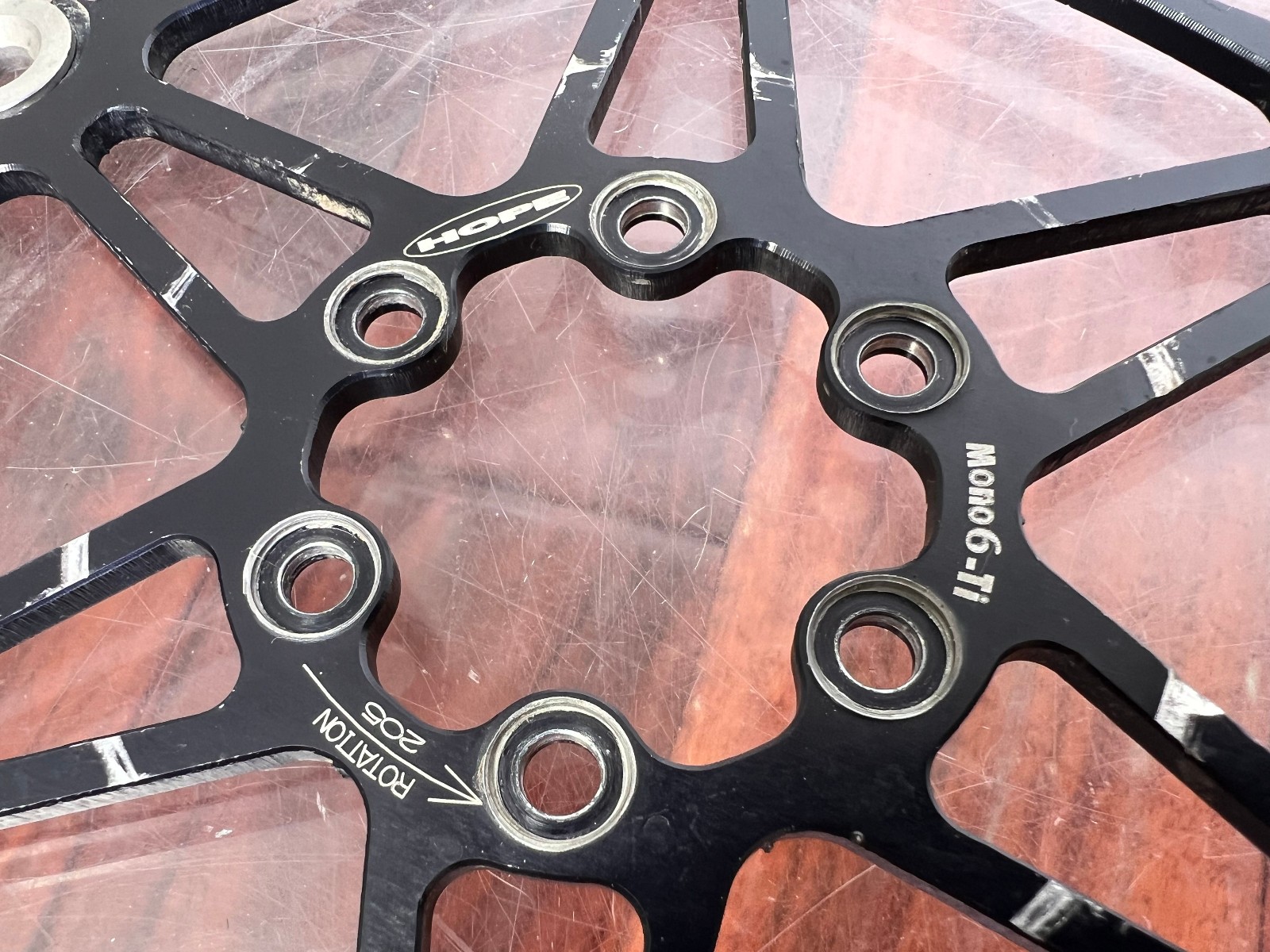 Vintage Hope Mono 6 Ti Brake Rotors Rotor Set 205mm Downhill 26″ DH Retro MTB