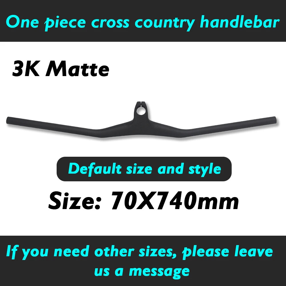 Carbon MTB Bicycle Riser One-shaped Integrated Handlebar with Stem 17 Degree