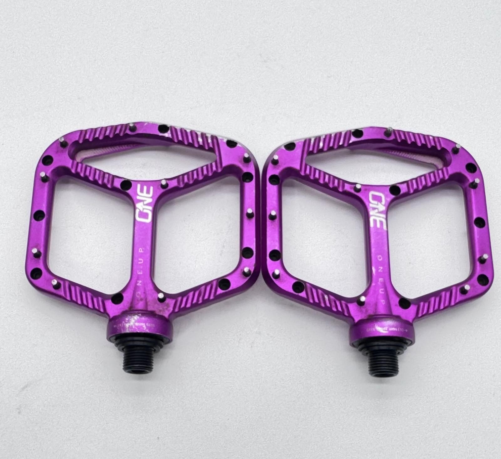 OneUp Components Aluminum Pedal – Purple MTB Large Platform