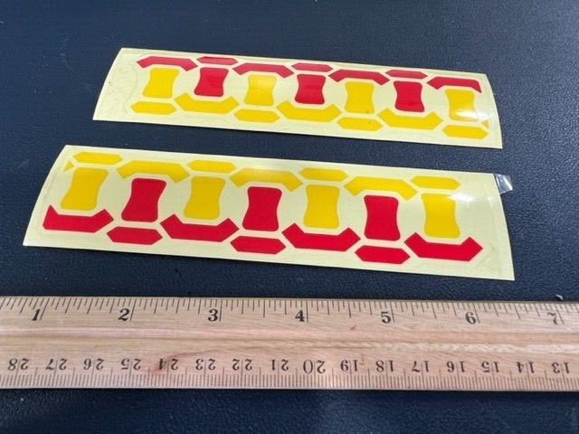 ! ONE PAIR VINTAGE BARRACUDA OLD SCHOOL ATB TIRE TREAD DECALS YOU PICK COLORS