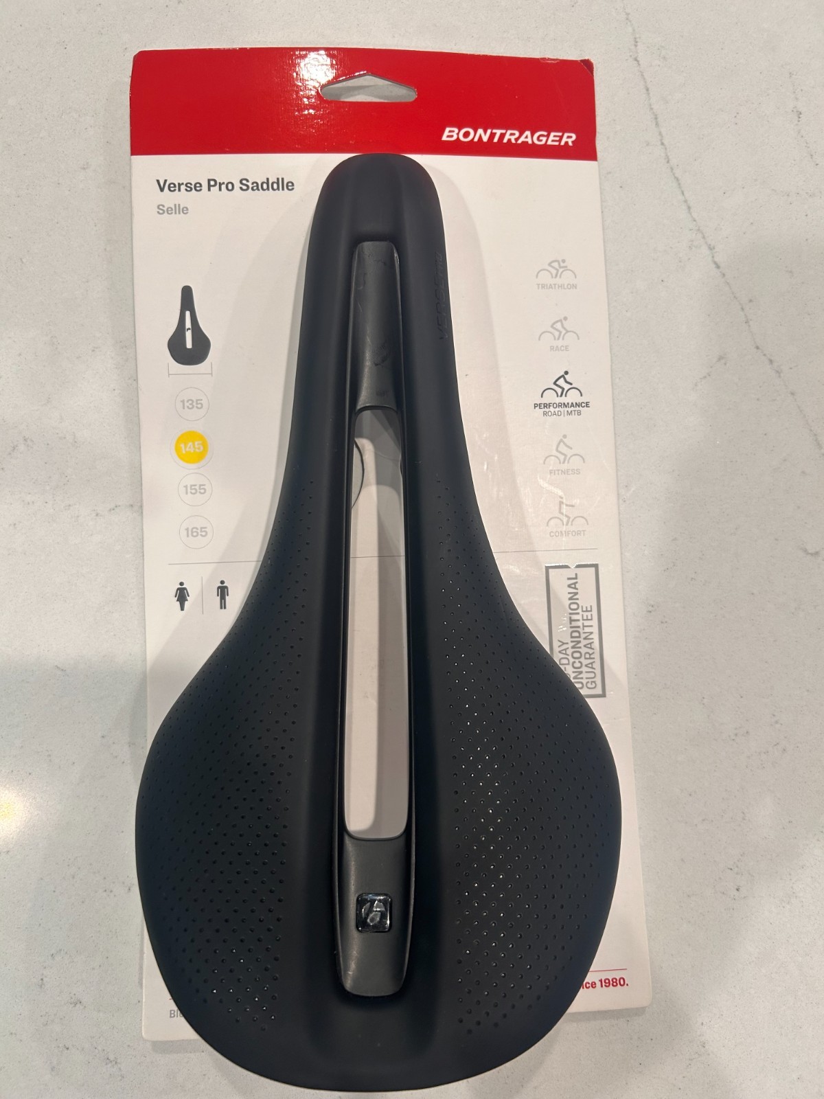 Bontrager Verse Pro Bike Carbon-Railed Saddle 145mm x 270mm (New Take Off)