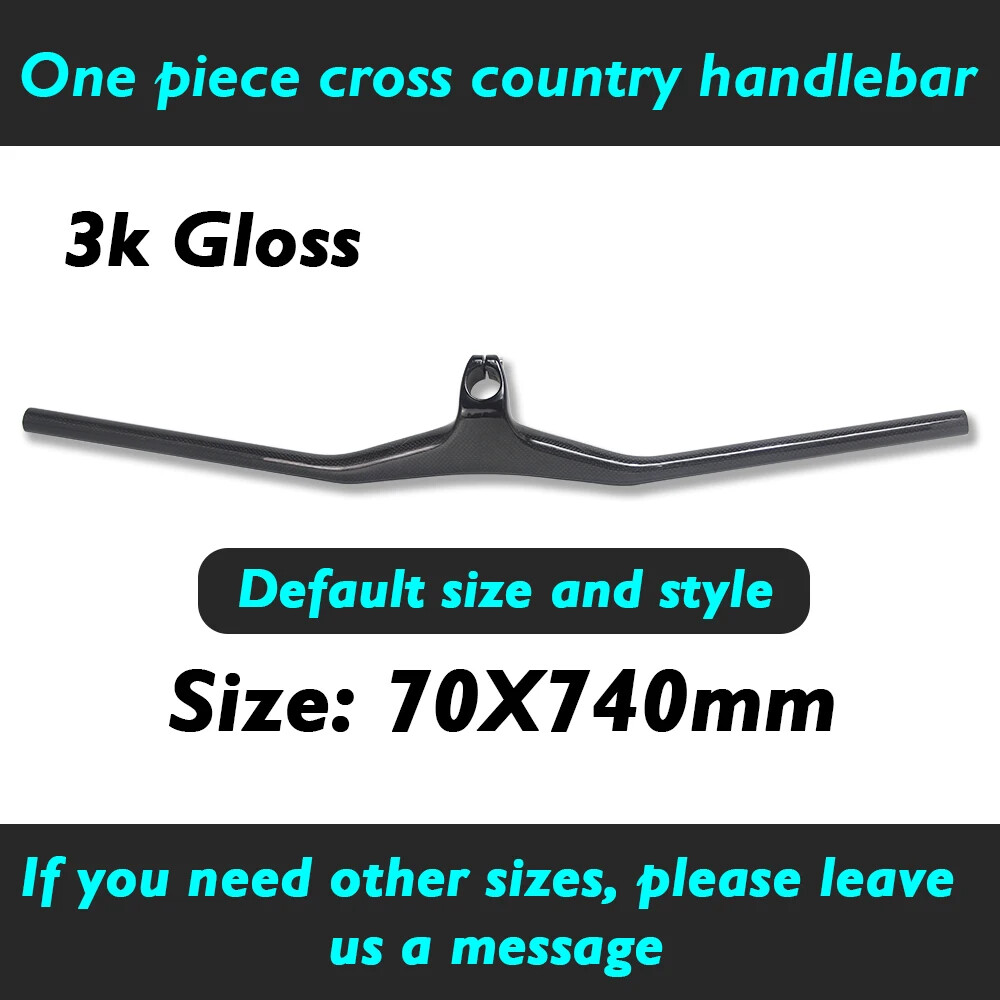 Carbon MTB Bicycle Riser One-shaped Integrated Handlebar with Stem 17 Degree