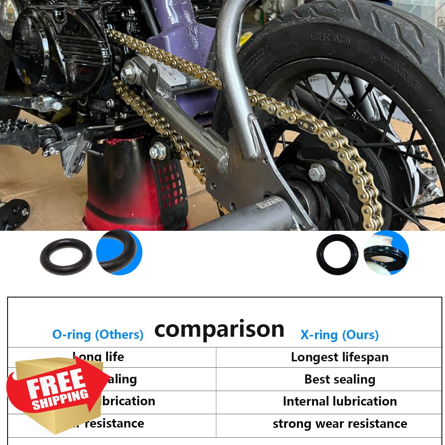 BIGLKNM 420 X-Ring Chain 106 Links Master Link