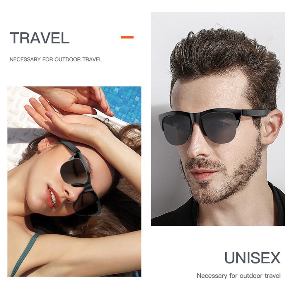 Bluetooth Smart Glasses Music Audio Open Ear Speaker Hands Free Call Sunglasses